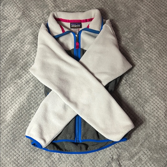 Patagonia Two-Tone Fleece Jacket with Blue Accents - Picture 3 of 6